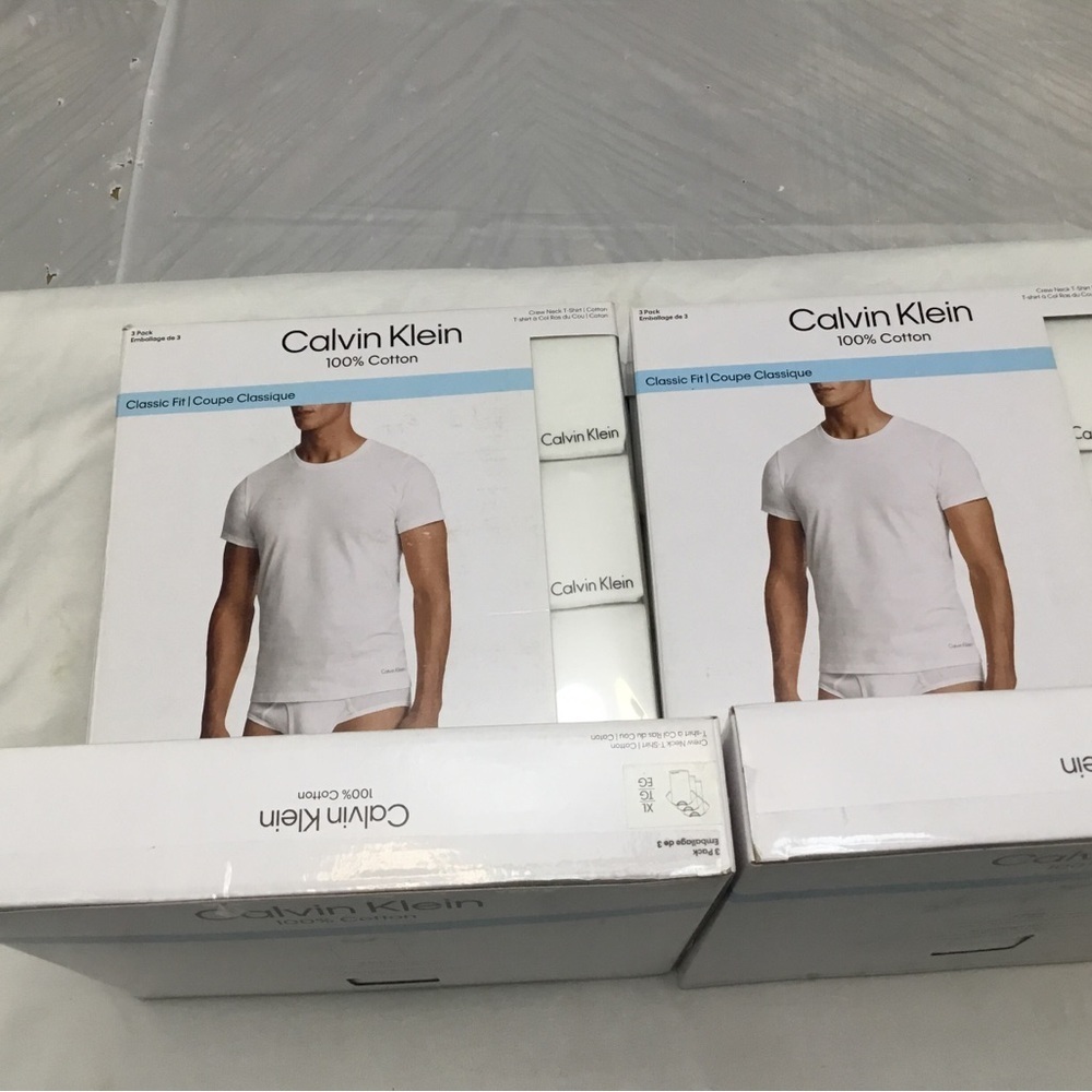 Calvin Klein White Undershirts Classic Crew Neck